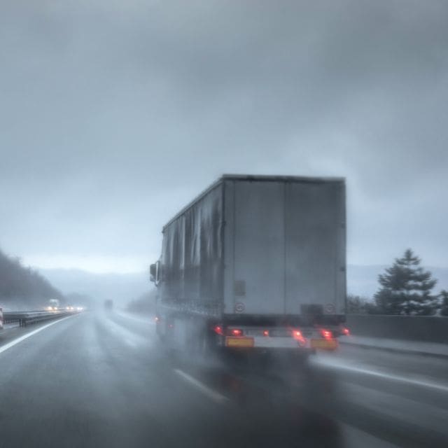 truck on a highway