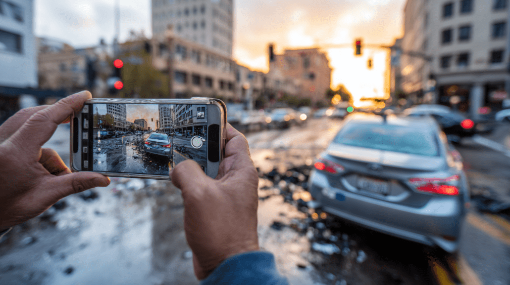 documenting rideshare accident