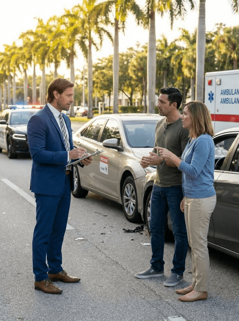 Andrew Calandro handling multi-vehicle accidents